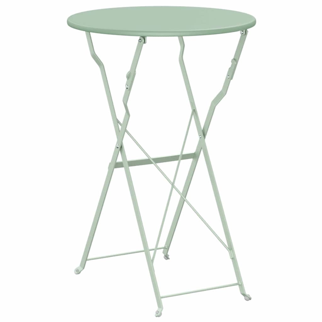 vidaXL Bistro Table Light Mint Ø 50 x 71 cm Powder-coated Steel - Green