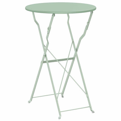 vidaXL Bistro Table Light Mint Ø 50 x 71 cm Powder-coated Steel - Green
