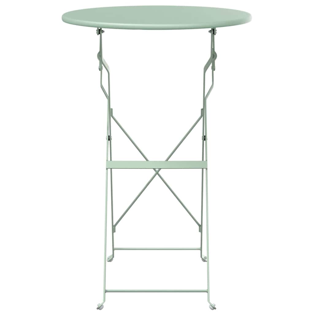 vidaXL Bistro Table Light Mint Ø 50 x 71 cm Powder-coated Steel - Green