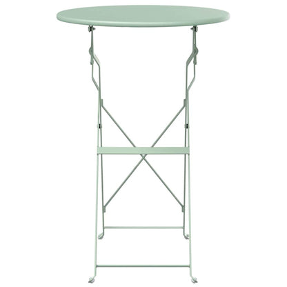 vidaXL Bistro Table Light Mint Ø 50 x 71 cm Powder-coated Steel - Green