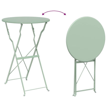 vidaXL Bistro Table Light Mint Ø 50 x 71 cm Powder-coated Steel - Green