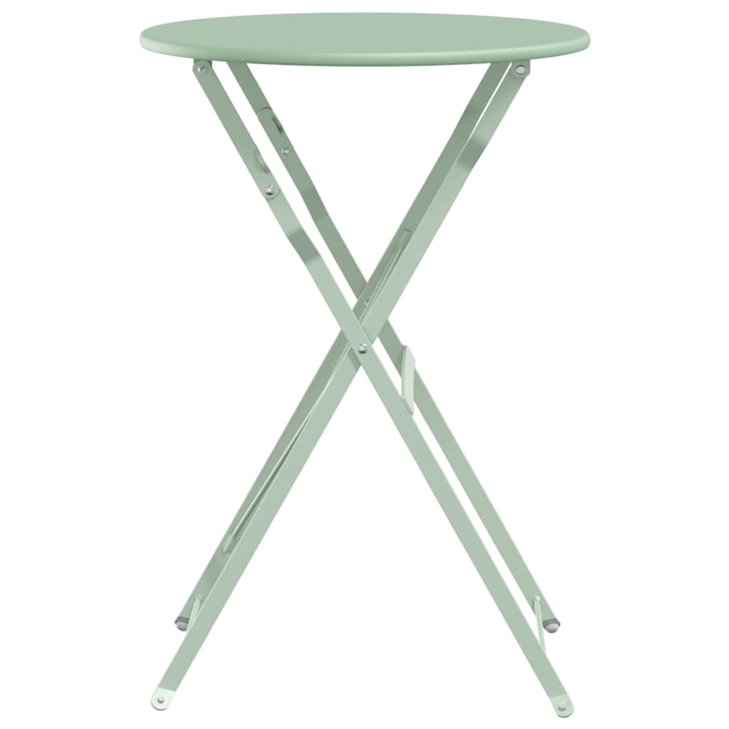 vidaXL Bistro Table Light Mint Ø 50 x 71 cm Powder-coated Steel - Green