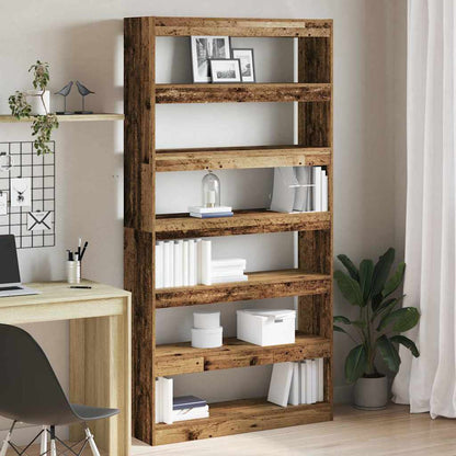 vidaXL Book Cabinet 6-Tier 100 x 30 x 198 cm Engineered Wood - Brown