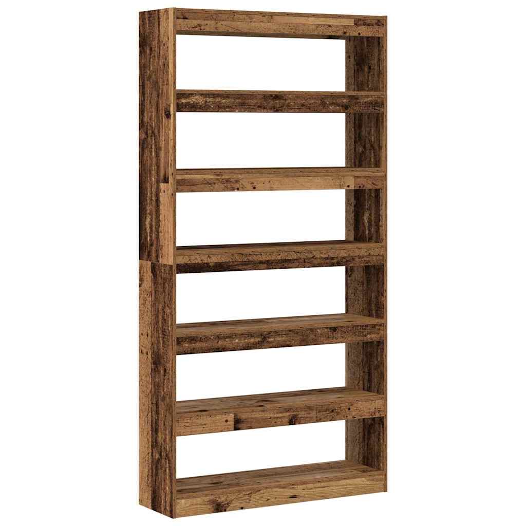 vidaXL Book Cabinet 6-Tier 100 x 30 x 198 cm Engineered Wood - Brown