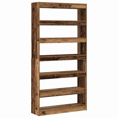 vidaXL Book Cabinet 6-Tier 100 x 30 x 198 cm Engineered Wood - Brown