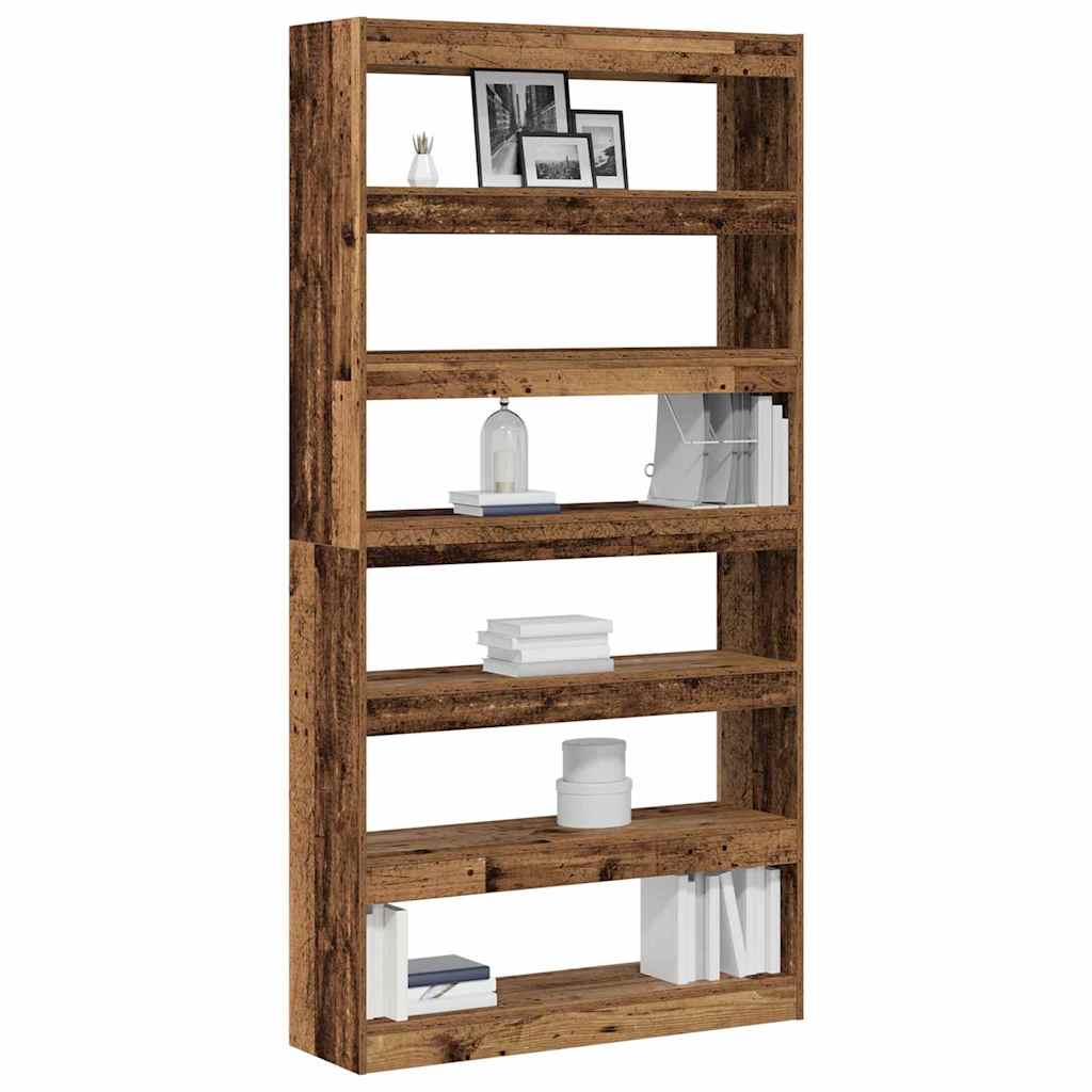 vidaXL Book Cabinet 6-Tier 100 x 30 x 198 cm Engineered Wood - Brown