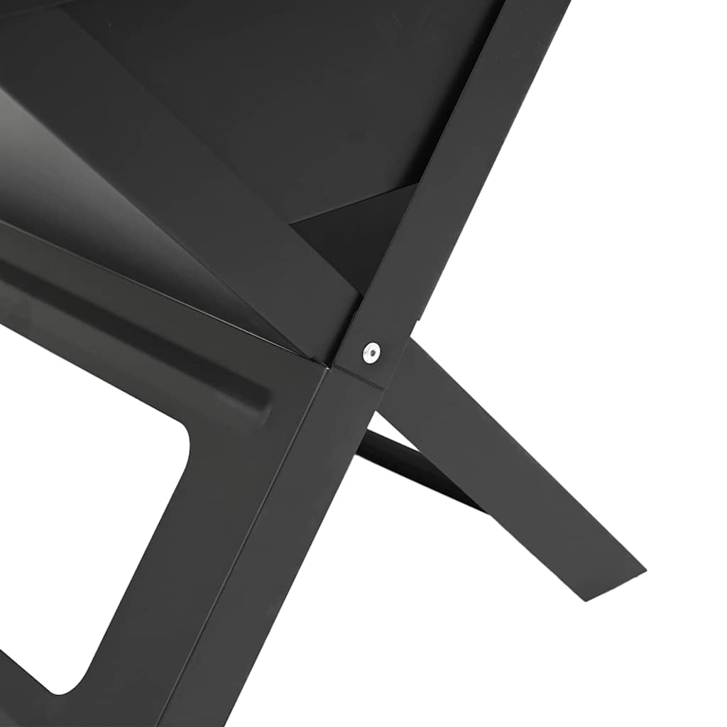 vidaXL Outdoor Grill Black 46 x 31 x 31 cm Steel