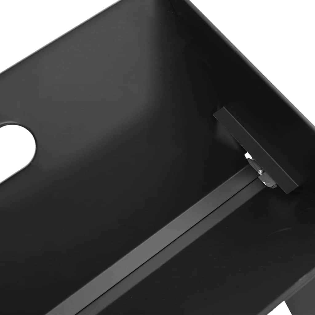 vidaXL Outdoor Grill Black 46 x 31 x 31 cm Steel