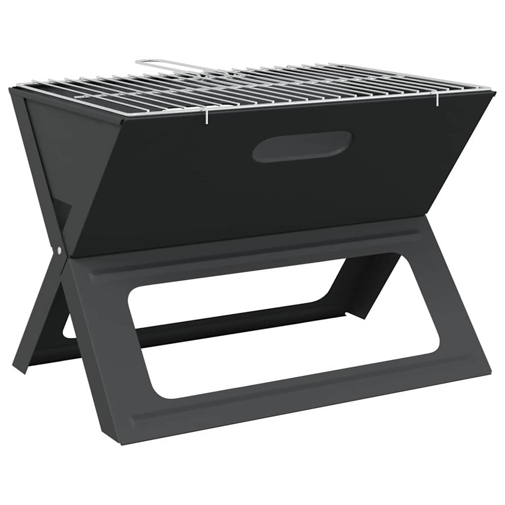 vidaXL Outdoor Grill Black 46 x 31 x 31 cm Steel