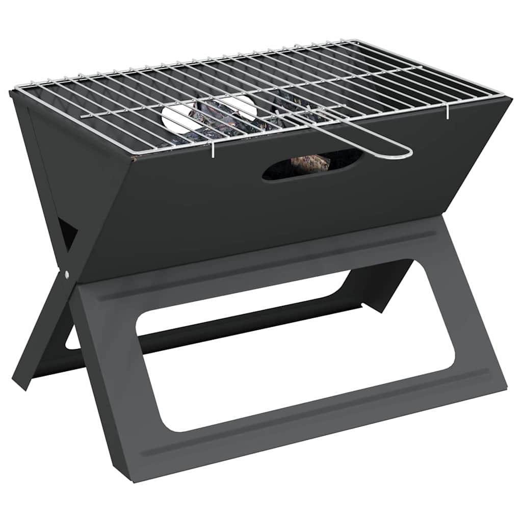 vidaXL Outdoor Grill Black 46 x 31 x 31 cm Steel