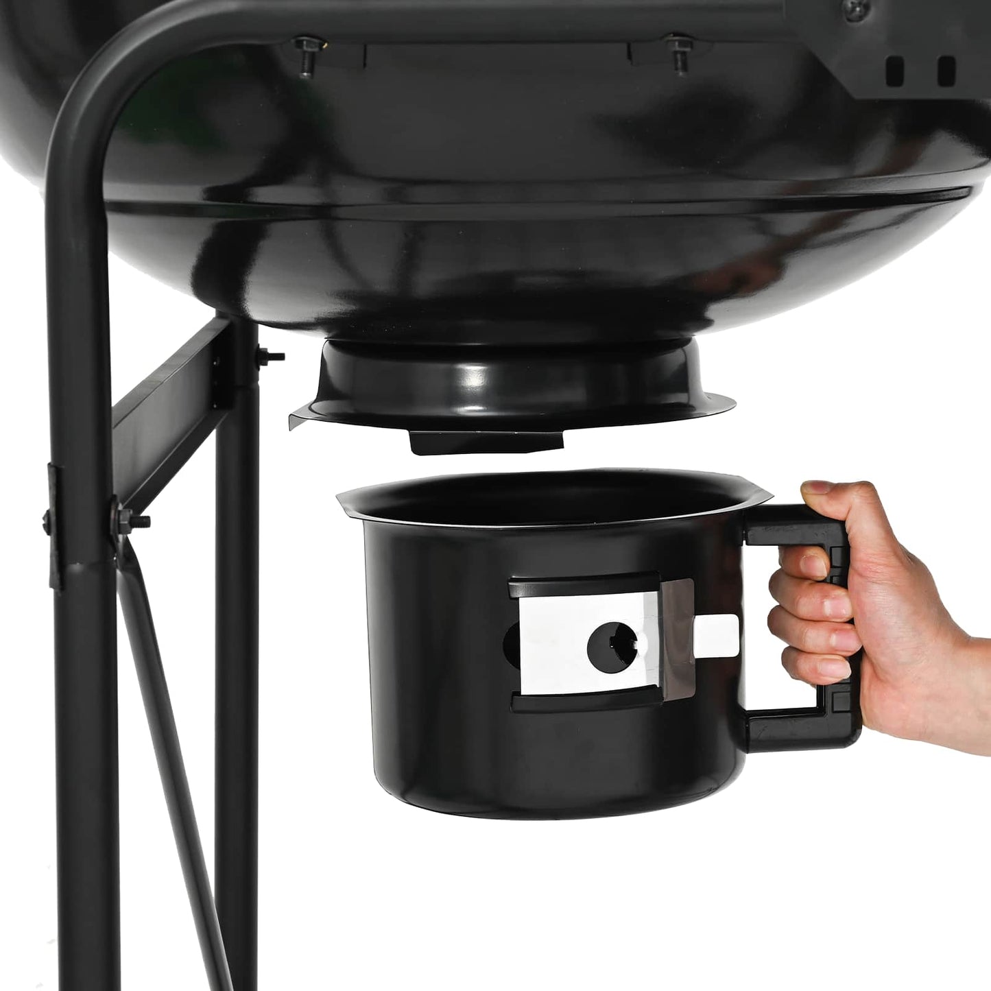 vidaXL Outdoor Grill with Wheel Black 91 x 71 x 107 cm Metal