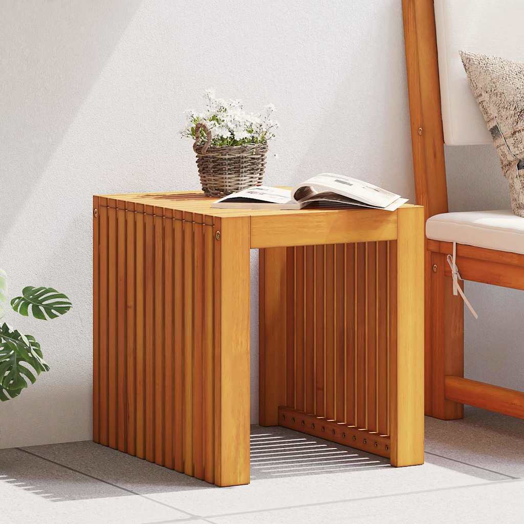 vidaXL Side Table Oil Natural 43 x 36 x 40 cm Solid Teak Wood - Brown