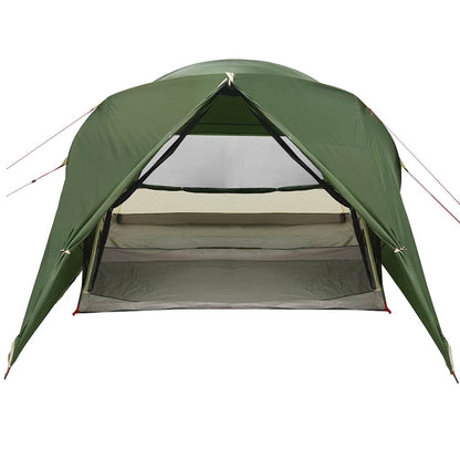 vidaXL Dome Tent 4-Person with Roof Green 455 x 252 x 178 cm