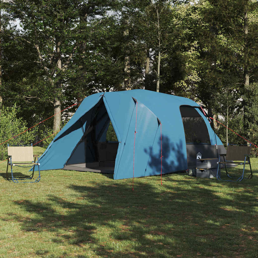 vidaXL Dome Tent 6-Person with Roof Blue 500 x 314 x 206 cm