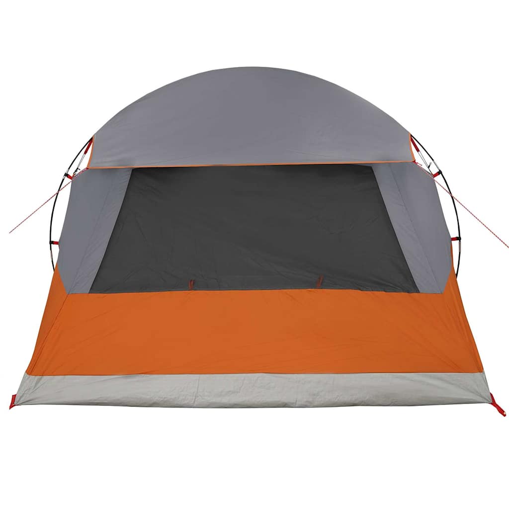 vidaXL Dome Tent 6-Person with Roof Grey and Orange 500 x 314 x 206 cm