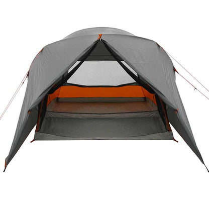 vidaXL Dome Tent 6-Person with Roof Grey and Orange 500 x 314 x 206 cm