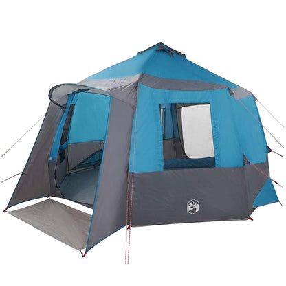 vidaXL Cabin Tent 12-Person 10-Person Blue and Grey - 405 x 405 x 273 cm
