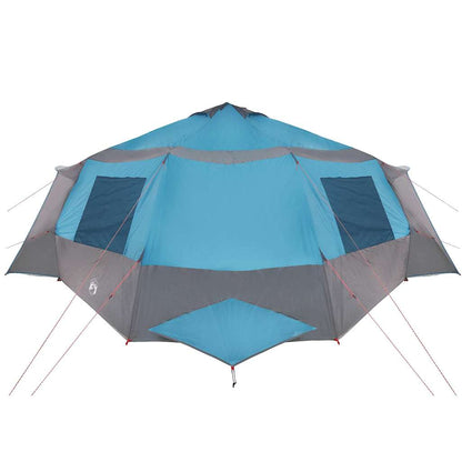 vidaXL Cabin Tent 12-Person 10-Person Blue and Grey - 405 x 405 x 273 cm