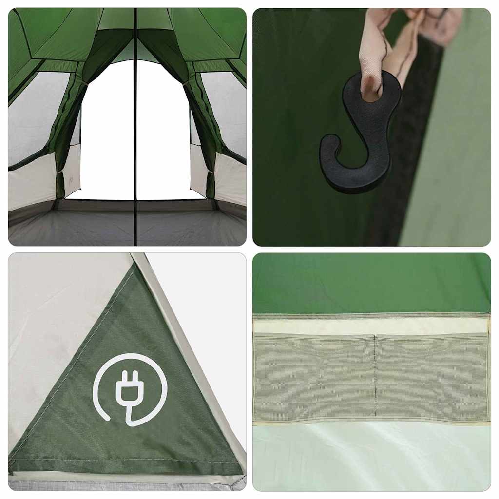 vidaXL Teepee Tent 8-Person 8-Person Green - 720 x 465 x 295 cm