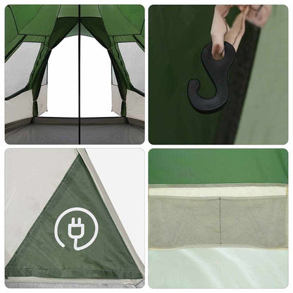 vidaXL Teepee Tent 8-Person 8-Person Green - 720 x 465 x 295 cm