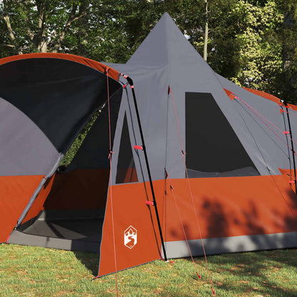 vidaXL Teepee Tent 8-Person 8-Person Grey and Orange - 720 x 465 x 295 cm