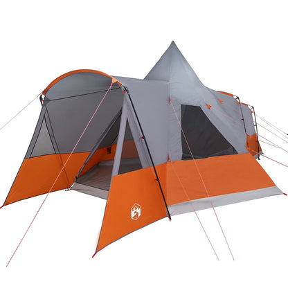 vidaXL Teepee Tent 8-Person 8-Person Grey and Orange - 720 x 465 x 295 cm