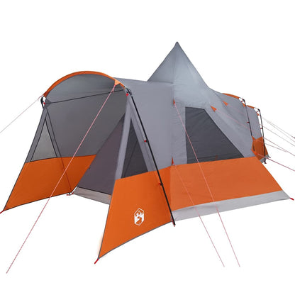 vidaXL Teepee Tent 8-Person 8-Person Grey and Orange - 720 x 465 x 295 cm