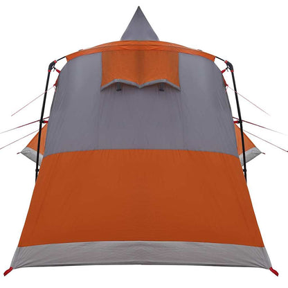 vidaXL Teepee Tent 8-Person 8-Person Grey and Orange - 720 x 465 x 295 cm