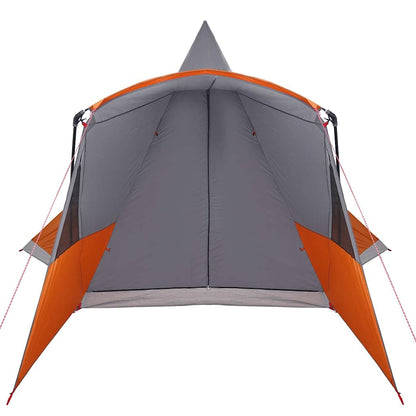vidaXL Teepee Tent 8-Person 8-Person Grey and Orange - 720 x 465 x 295 cm