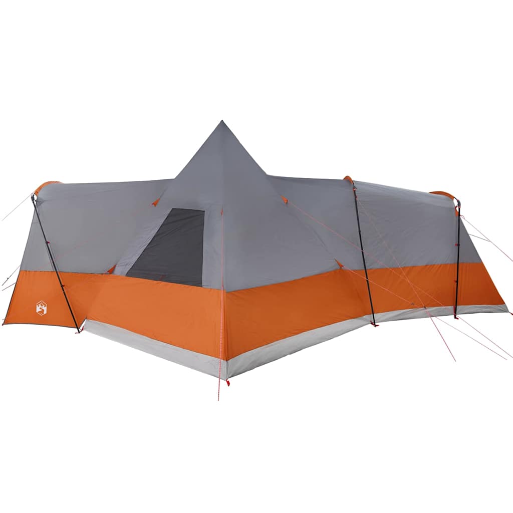 vidaXL Teepee Tent 8-Person 8-Person Grey and Orange - 720 x 465 x 295 cm