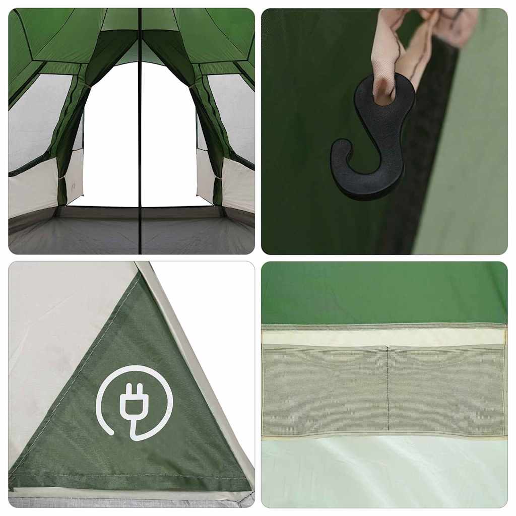 vidaXL Teepee Tent 5-Person 5-Person Green - 545 x 450 x 295 cm