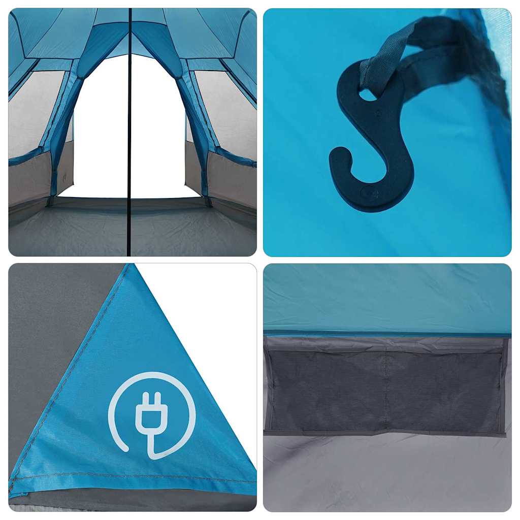 vidaXL Teepee Tent 5-Person 5-Person Blue - 545 x 450 x 295 cm