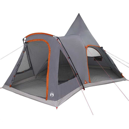vidaXL Teepee Tent 5-Person 5-Person Grey and Orange - 545 x 450 x 295 cm