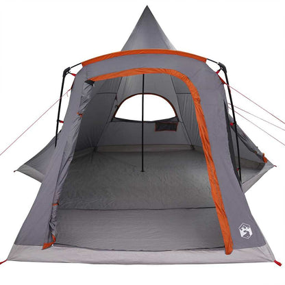 vidaXL Teepee Tent 5-Person 5-Person Grey and Orange - 545 x 450 x 295 cm