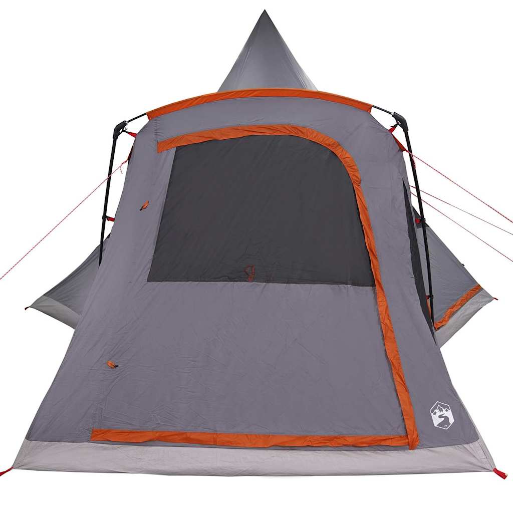vidaXL Teepee Tent 5-Person 5-Person Grey and Orange - 545 x 450 x 295 cm
