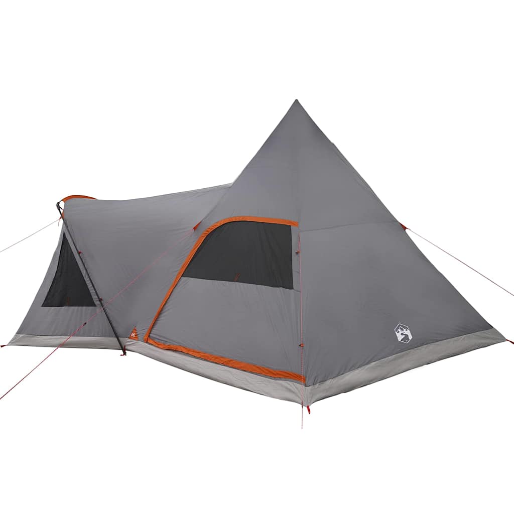 vidaXL Teepee Tent 5-Person 5-Person Grey and Orange - 545 x 450 x 295 cm