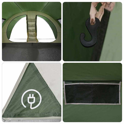 vidaXL Tunnel Tent 8-Person 8-Person Green - 710 x 460 x 245 cm