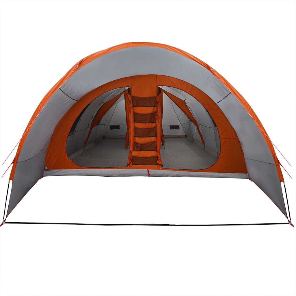 vidaXL Tunnel Tent 8-Person 8-Person Grey and Orange - 710 x 460 x 245 cm