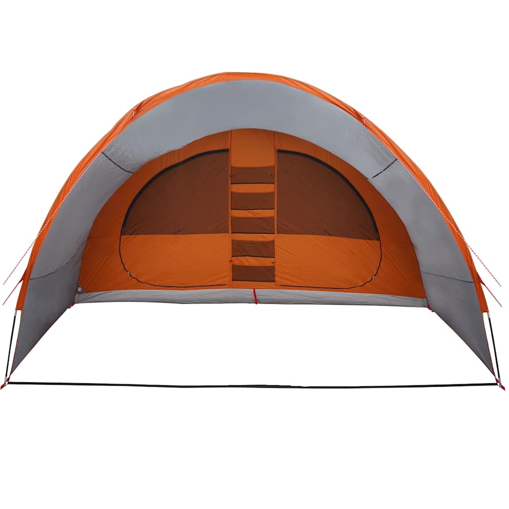 vidaXL Tunnel Tent 8-Person 8-Person Grey and Orange - 710 x 460 x 245 cm