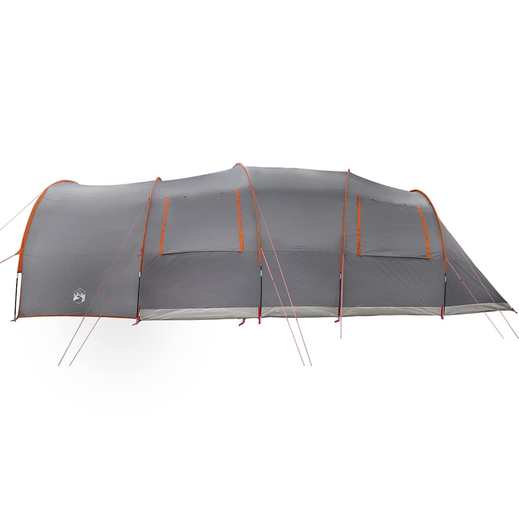 vidaXL Tunnel Tent 8-Person 8-Person Grey and Orange - 710 x 460 x 245 cm