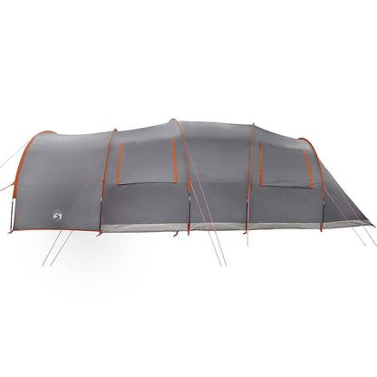 vidaXL Tunnel Tent 8-Person 8-Person Grey and Orange - 710 x 460 x 245 cm