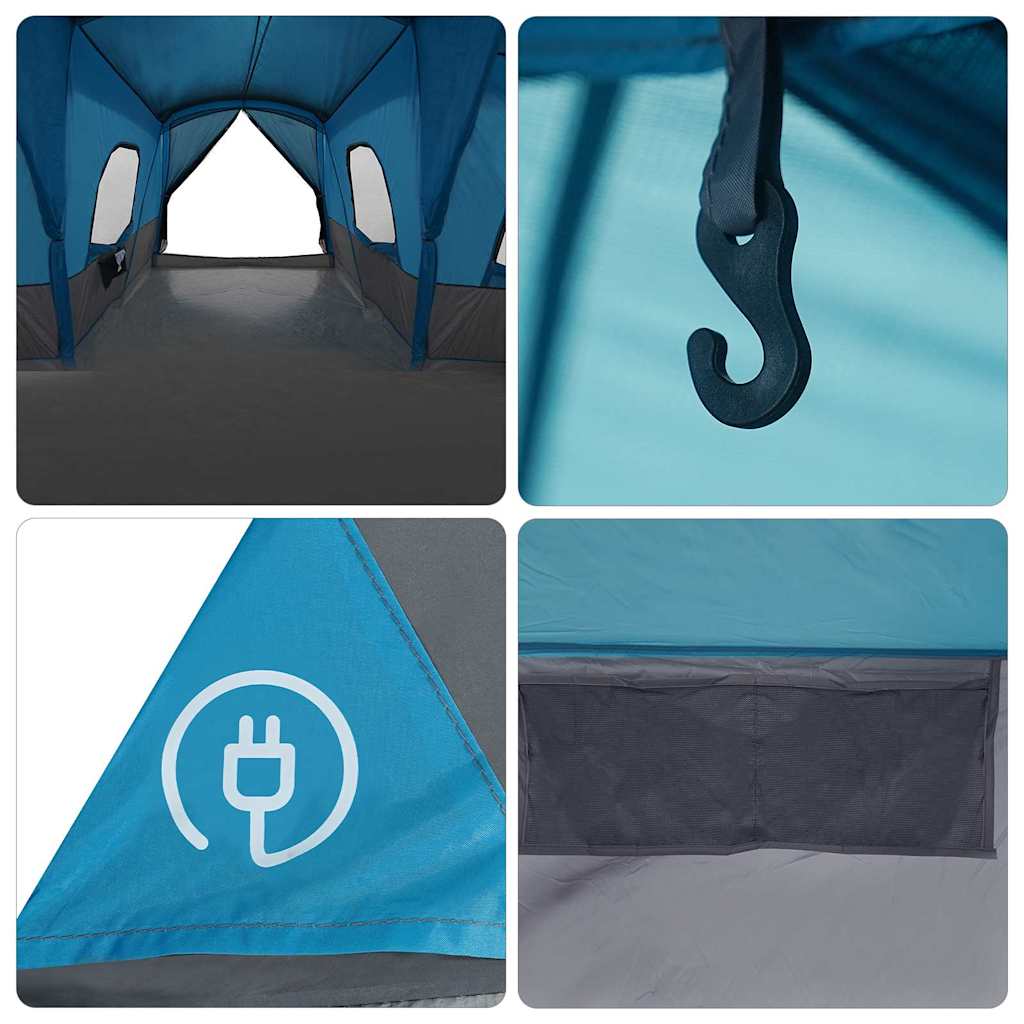 vidaXL Tent 16-Person with Roof with Storage Blue 680 x 510 x 210 cm
