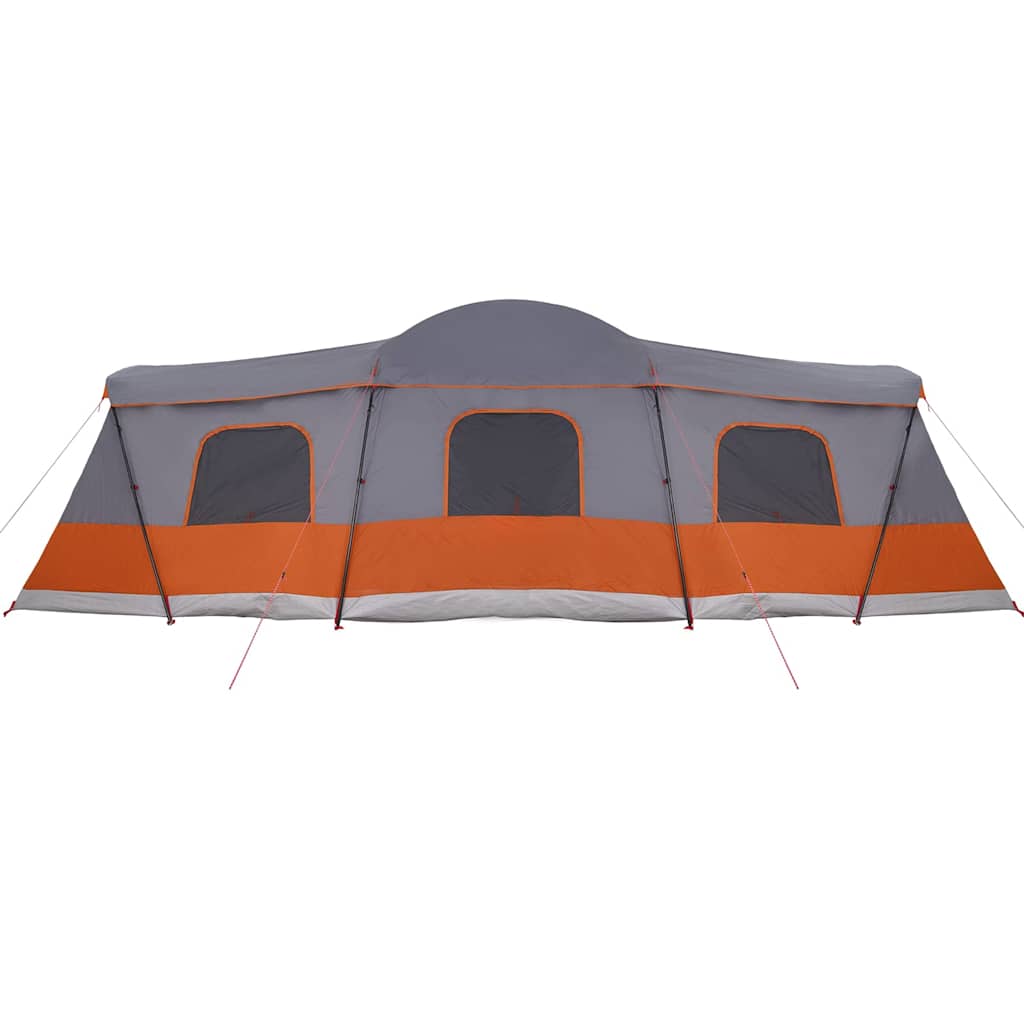 vidaXL Tent 16-Person with Roof Grey and Orange 680 x 510 x 210 cm