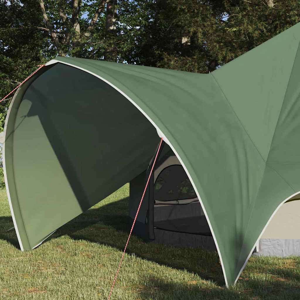 vidaXL Teepee Tent 3-Person 3-Person Green and Grey - 312 x 312 x 197 cm