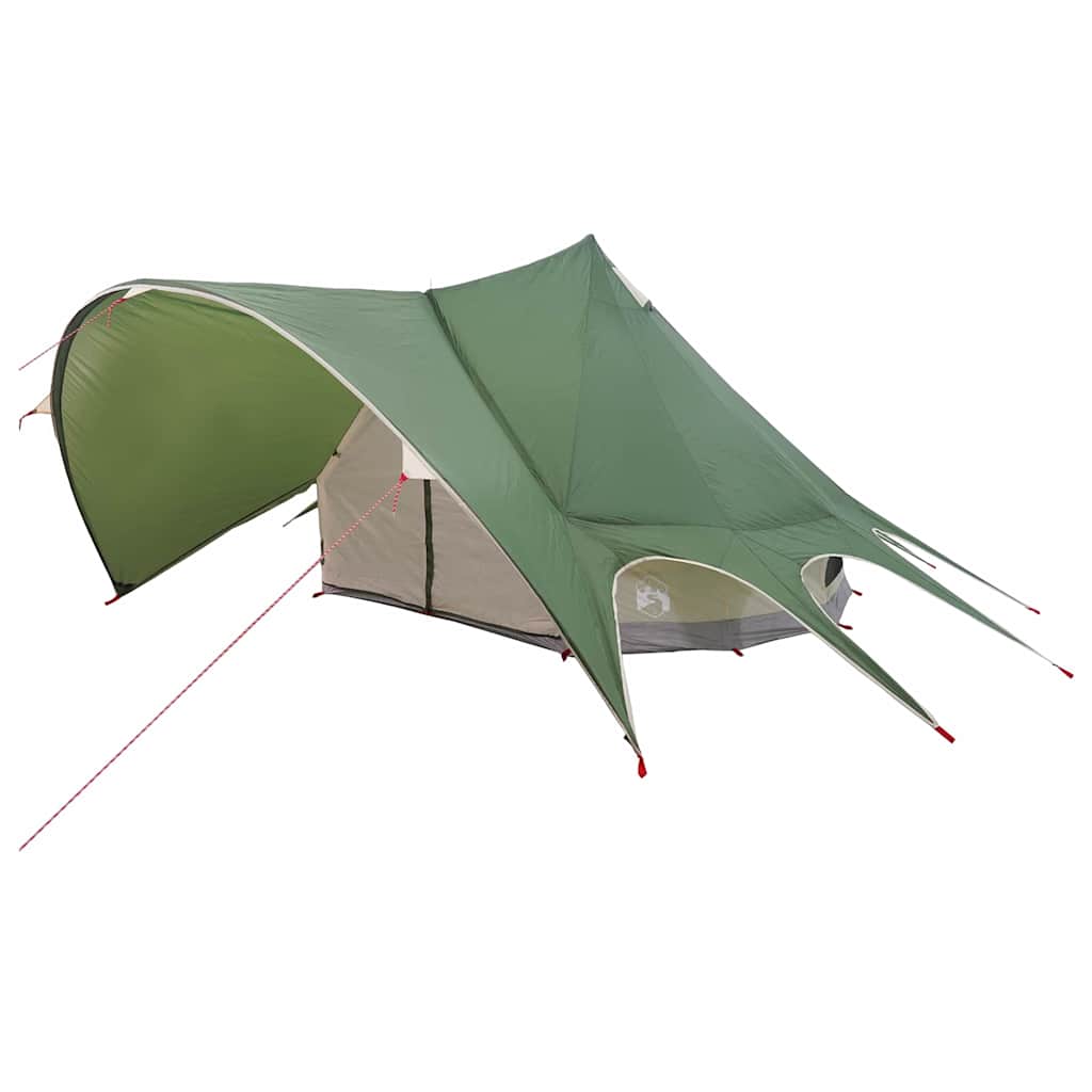 vidaXL Teepee Tent 3-Person 3-Person Green and Grey - 312 x 312 x 197 cm