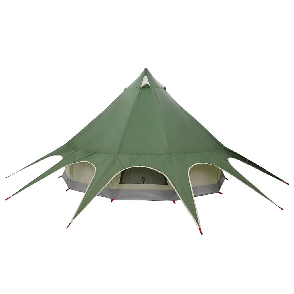 vidaXL Teepee Tent 3-Person 3-Person Green and Grey - 312 x 312 x 197 cm