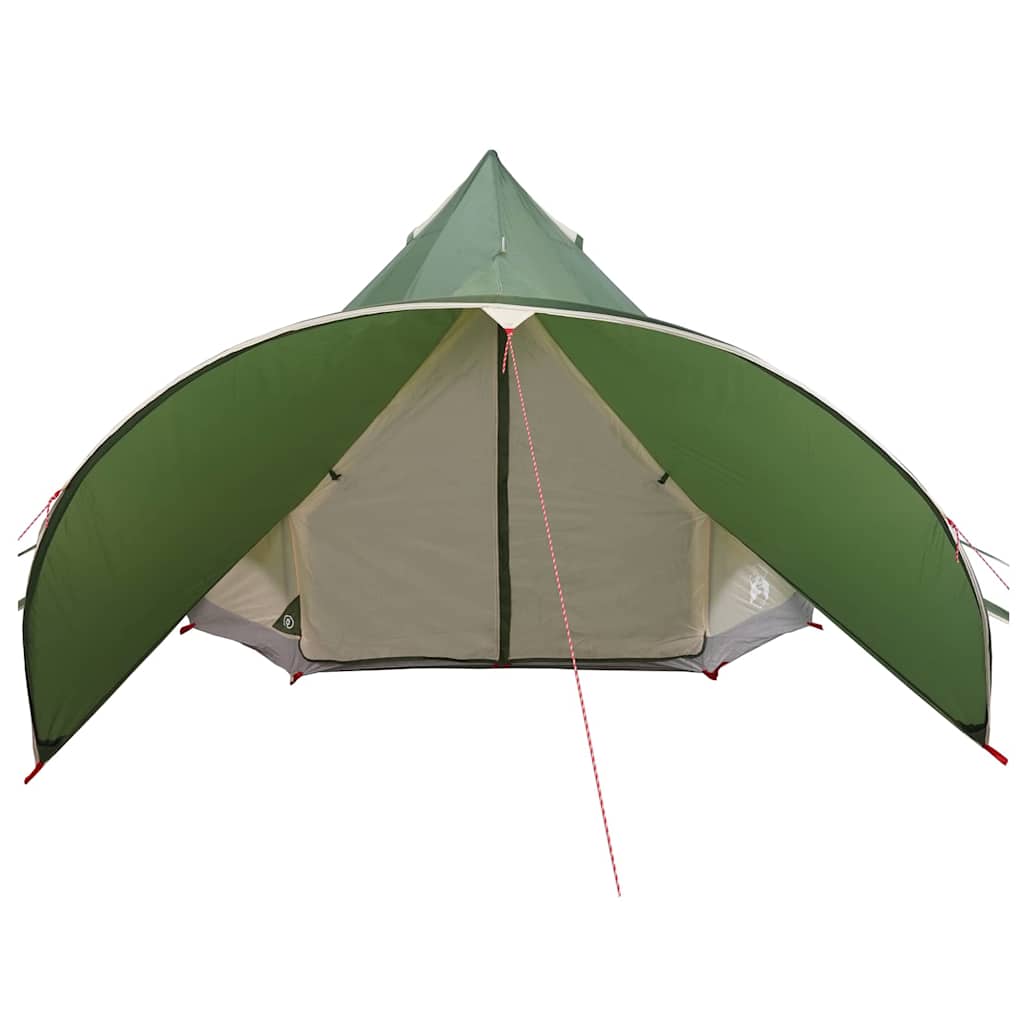 vidaXL Teepee Tent 3-Person 3-Person Green and Grey - 312 x 312 x 197 cm