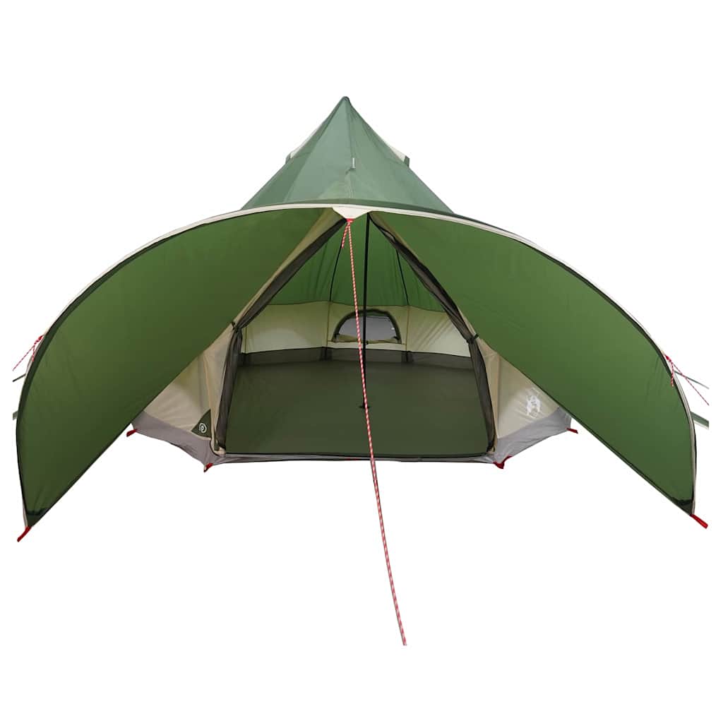 vidaXL Teepee Tent 3-Person 3-Person Green and Grey - 312 x 312 x 197 cm
