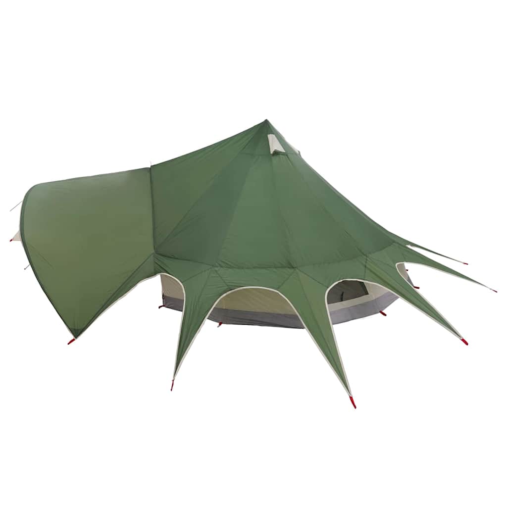 vidaXL Teepee Tent 3-Person 3-Person Green and Grey - 312 x 312 x 197 cm