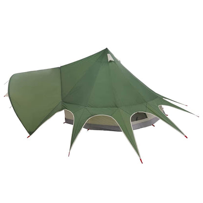 vidaXL Teepee Tent 3-Person 3-Person Green and Grey - 312 x 312 x 197 cm